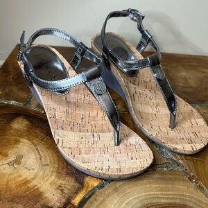 Lauren Ralph Lauren Silver Cork Sandals